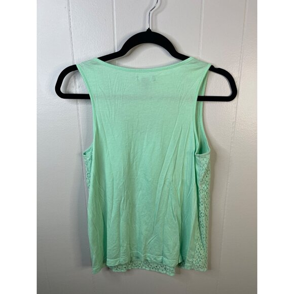 Mint Green Gap Lace Tank Top XS Cotton Modal - Picture 2 of 5